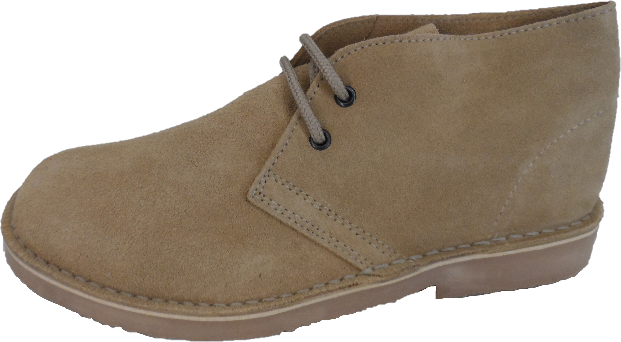 Roamers Stone Retro 70s Mod Style Real Suede Desert Boots