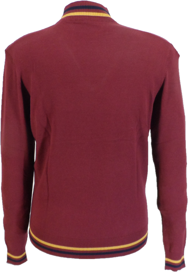 Art Gallery Mens Burgundy Haye Turtle Neck Pullover