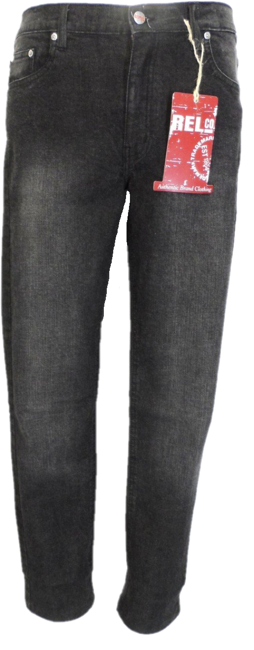 Relco Black Sandblast Skinny Stretch Jeans