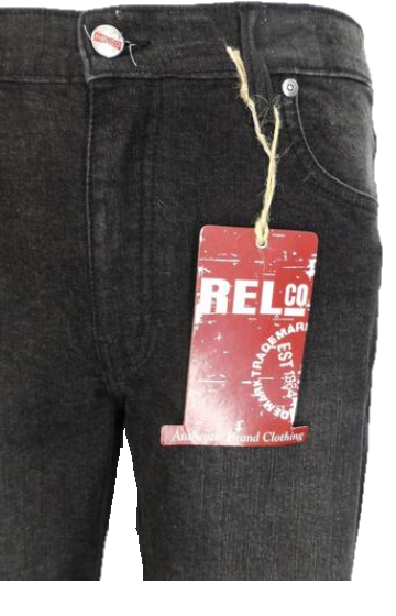 Relco Black Sandblast Skinny Stretch Jeans