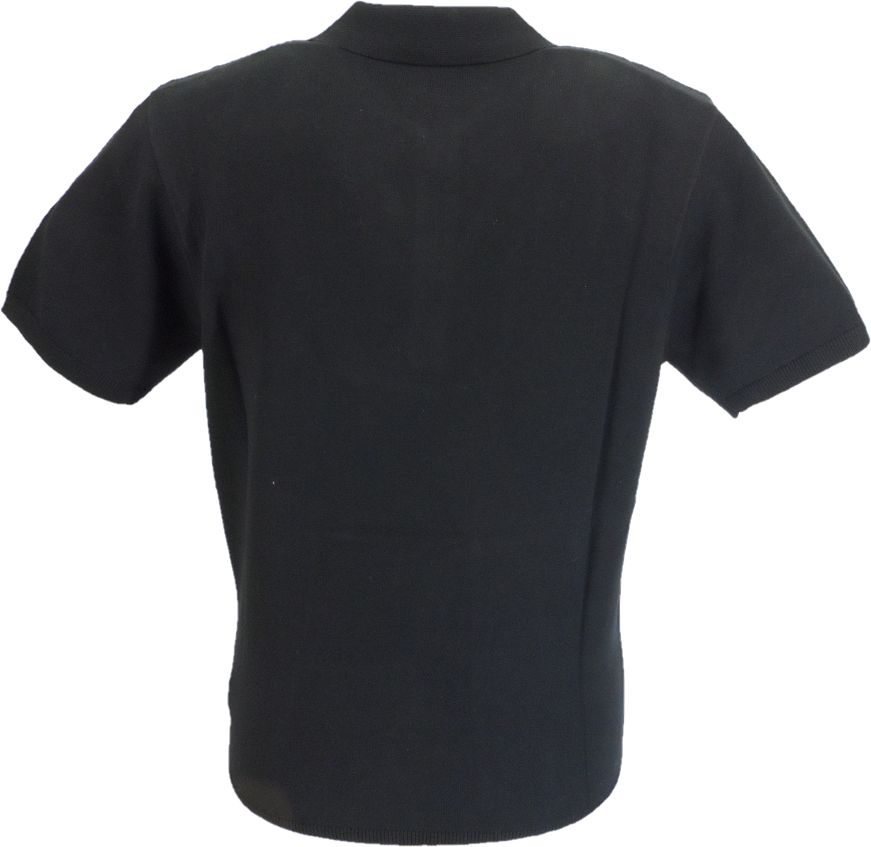 Gabicci Vintage Mens Black Jackson Knitted Polo Shirt