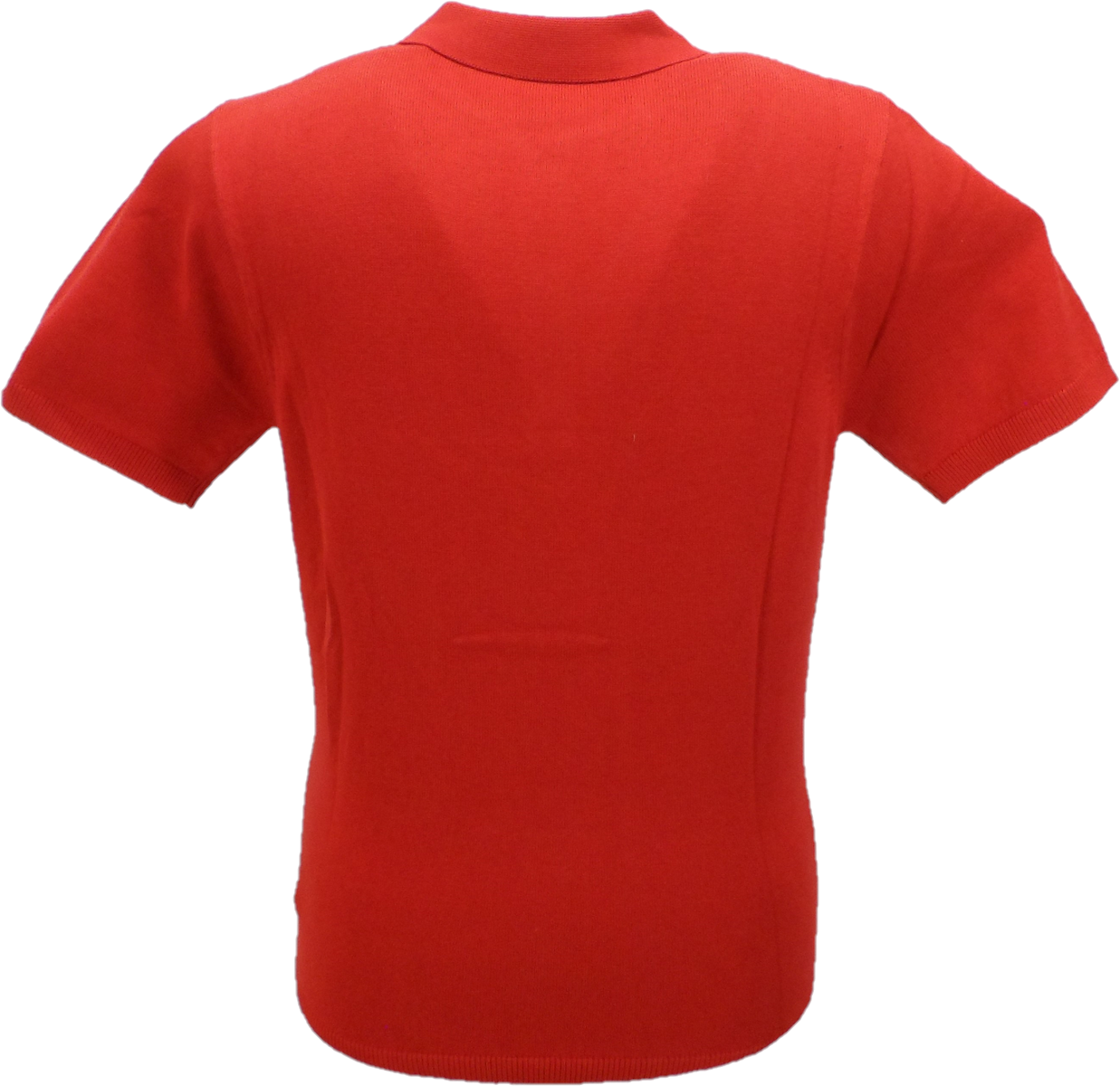 Gabicci Vintage Mens Poppy Red Jackson Knitted Polo Shirt