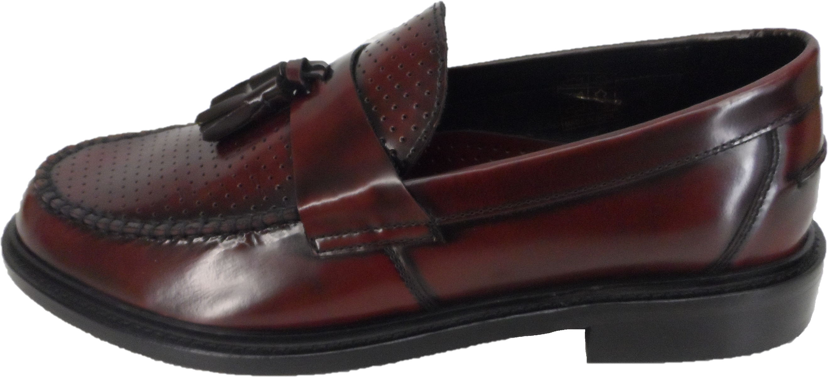 Ikon Original Oxblood Quad Punch Retro,Ska,Northern Soul Tassel Loafers