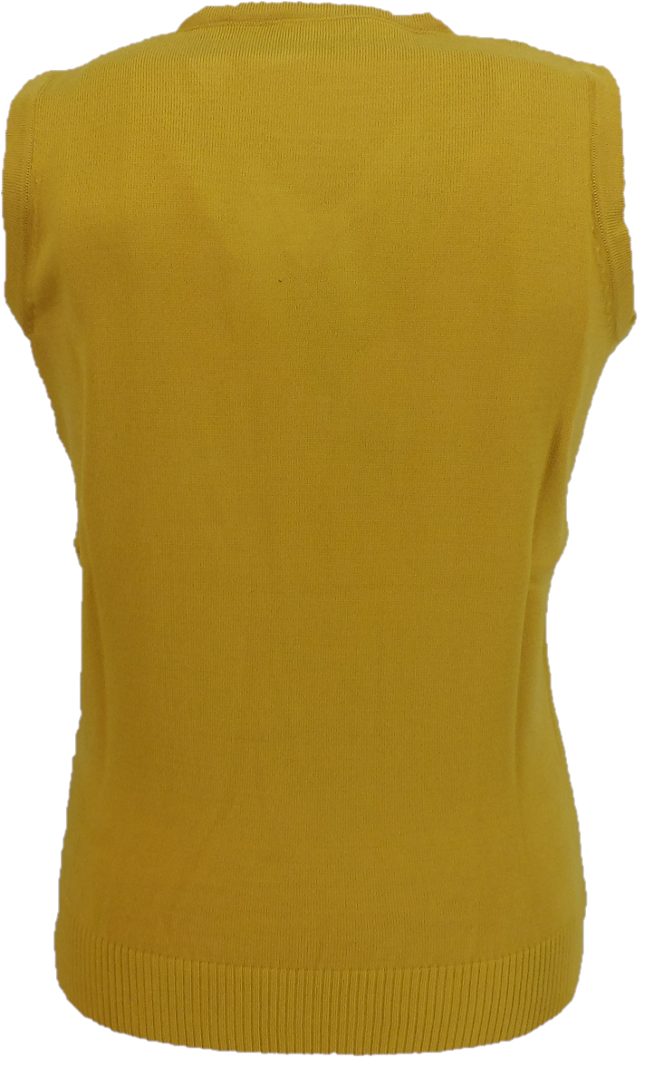 Relco Mustard Yellow Classic Retro Tank Tops