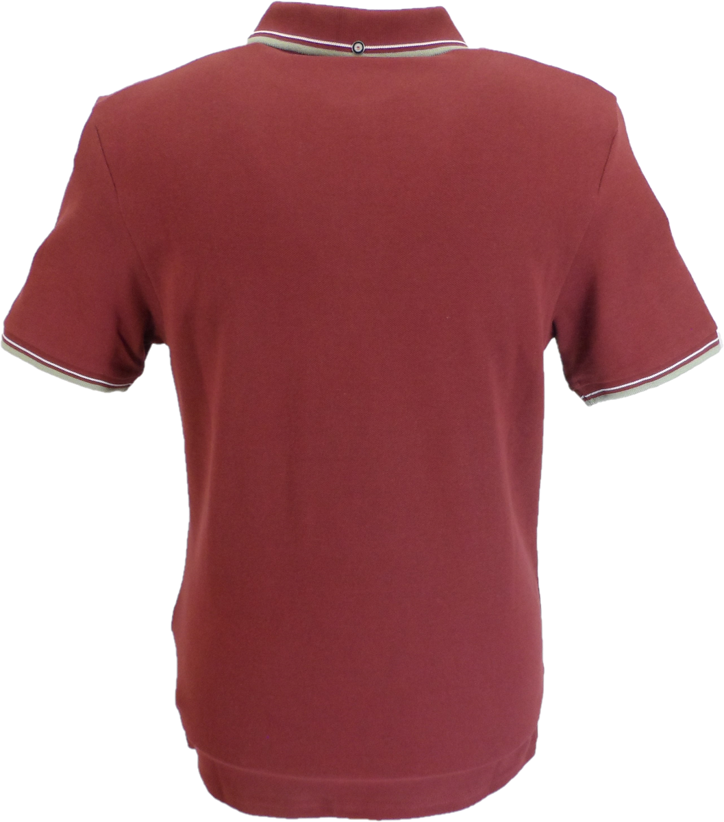 Ben Sherman Men's Signature Maroon 100% Cotton Polo Shirt