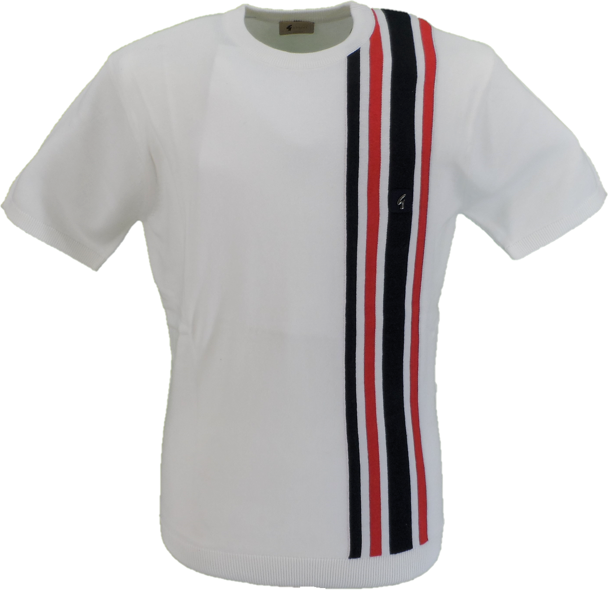 Gabicci Vintage Mens White Lewis Racing Jumper