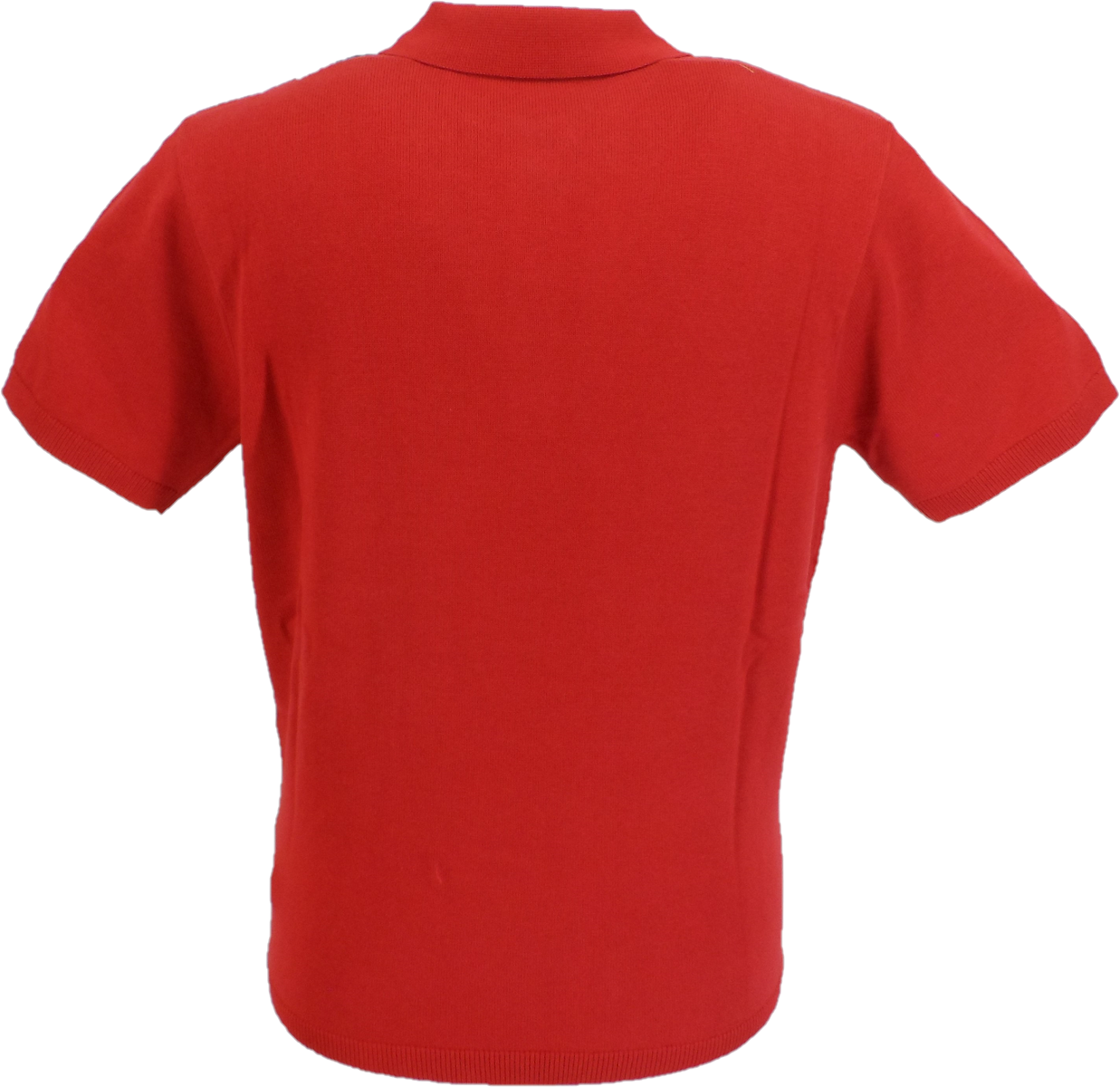 Gabicci Vintage Mens Soda Garnet Red Knitted Polo Shirt