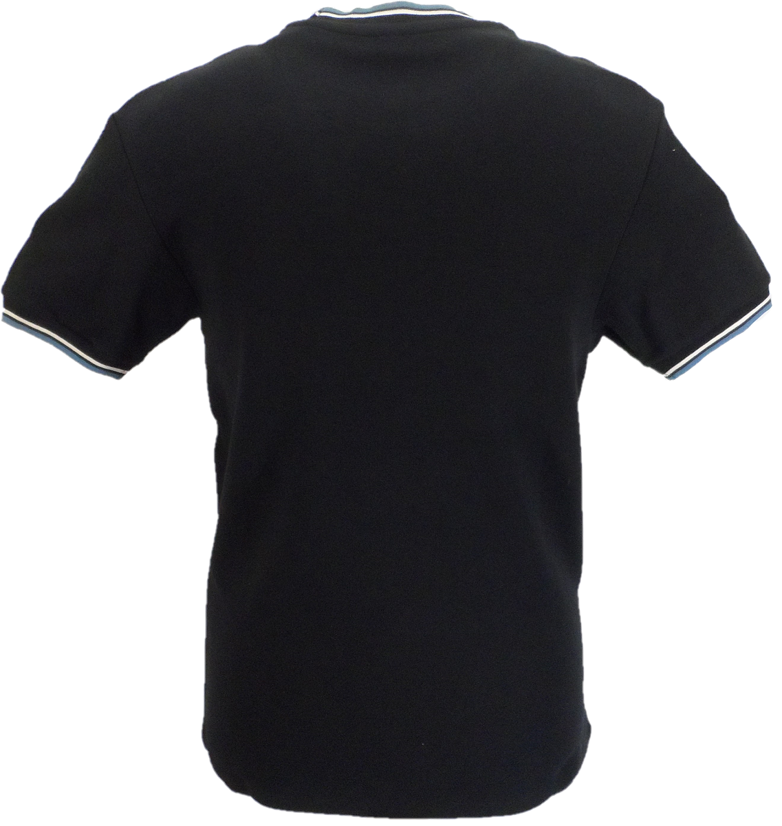 Trojan Mens Black Gingham Panel T Shirt