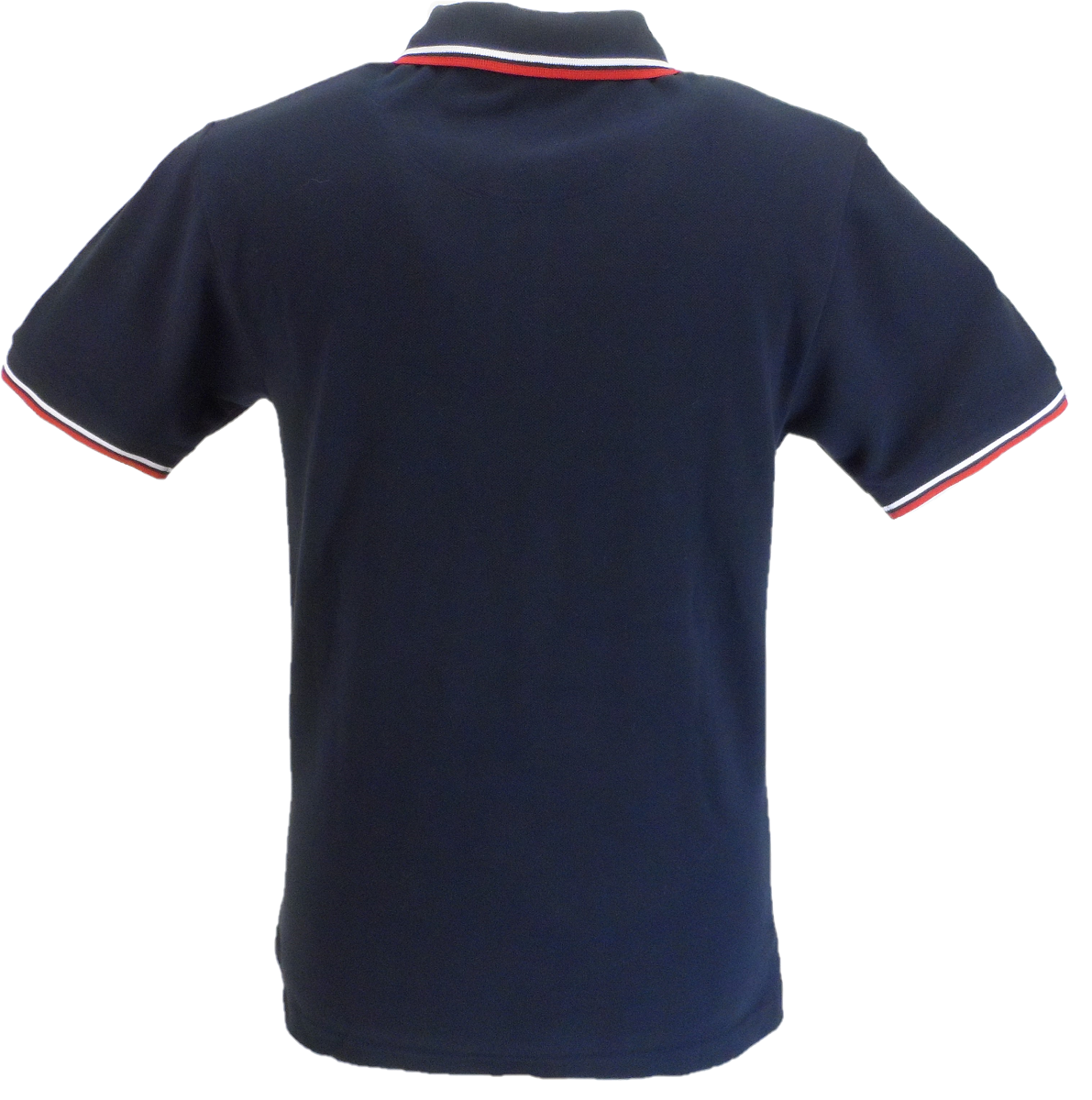 Trojan Records Mens Navy Blue Twin Tipped Polo Shirt