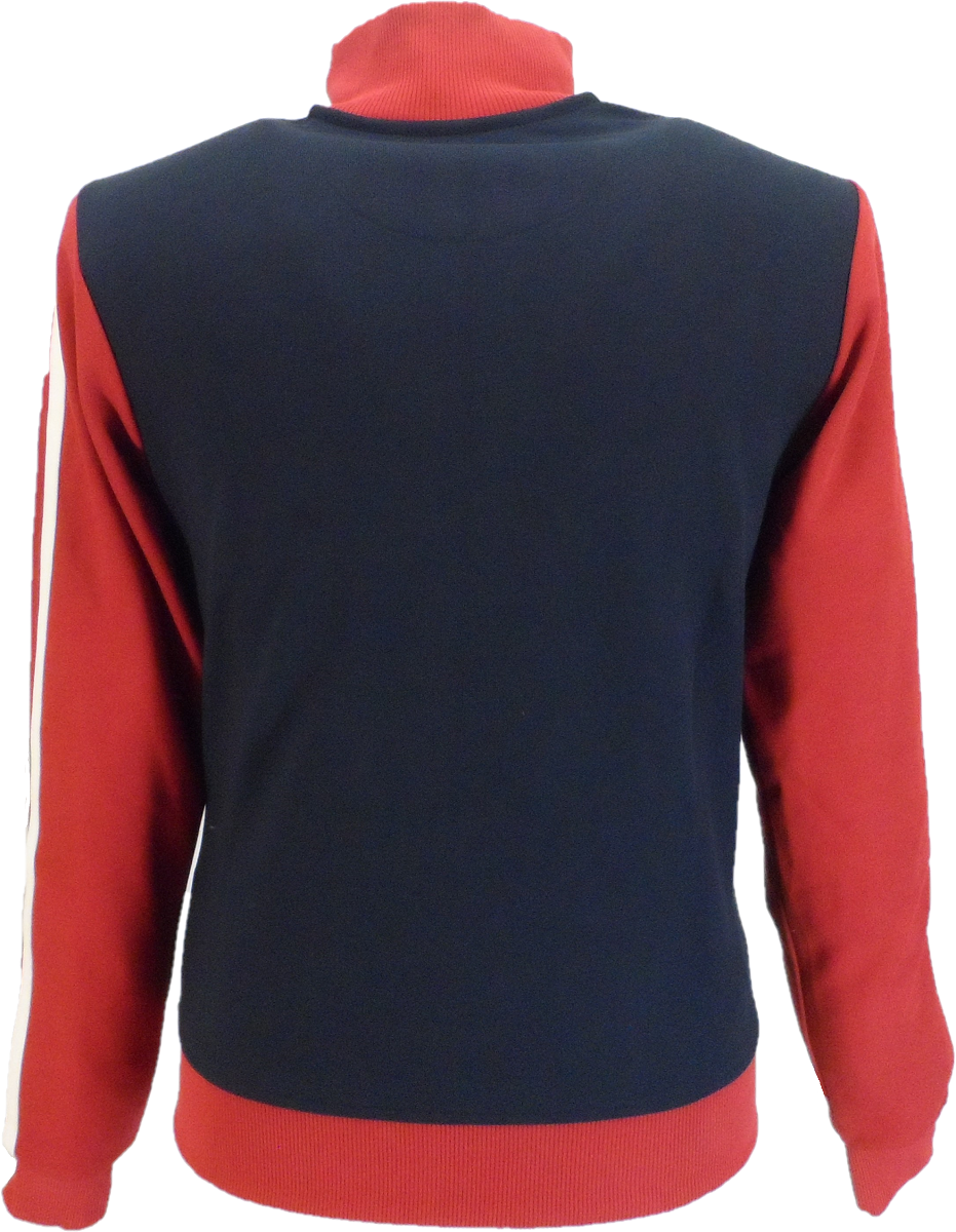 Trojan Records Mens Red and Navy Retro Track Tops