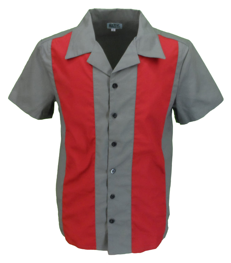 Retro Black/Red Rockabilly Bowling Shirts|Mazeys – Mazeys UK