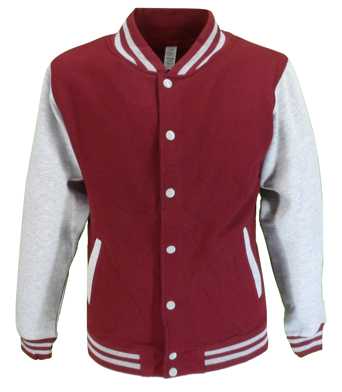 Burgundy/Grey Varsity Letterman Jacket