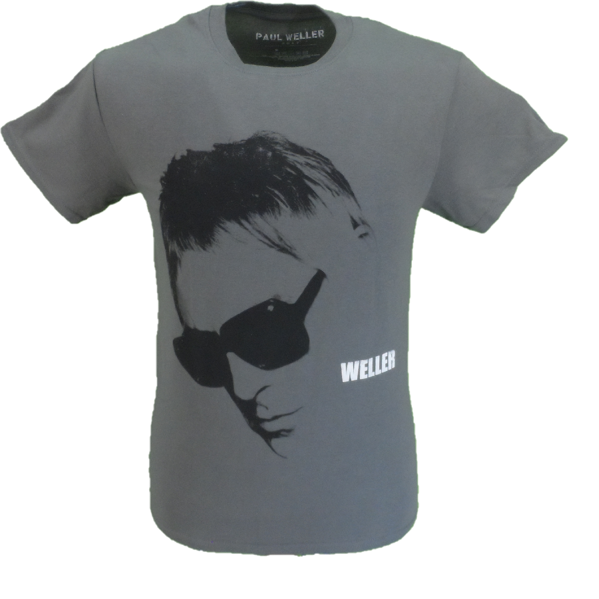 Mens Grey Official Paul Weller Glasses T Shirt