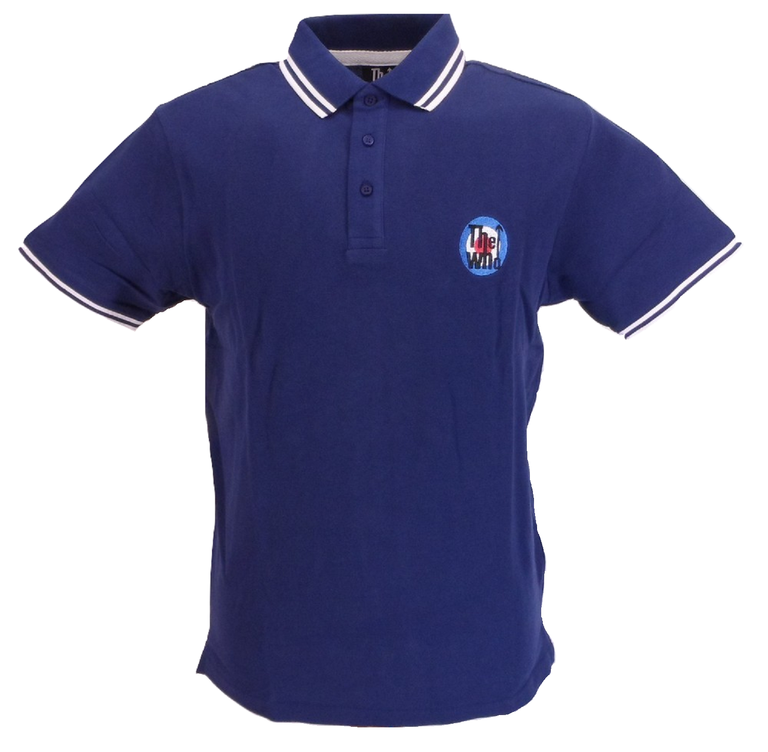 Mens Navy The Who 100% Cotton Polo Shirt