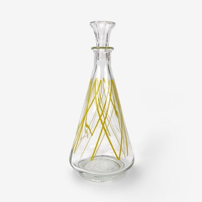 Carafe en verre de forme conique années 60