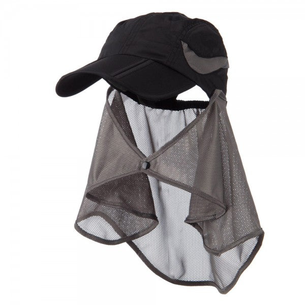 UV 50+ Folding Bill Cap with Detachable Flap