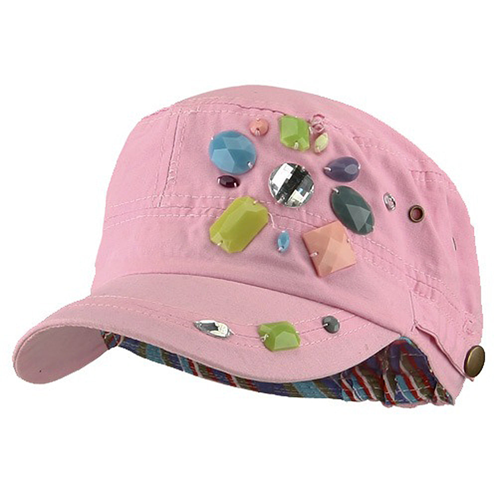 Scattered Colored Gem Cap - Pink OSFM