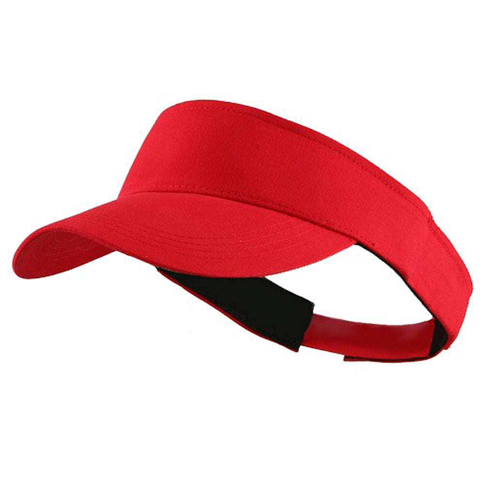 Brushed Cotton Sunvisor - Red OSFM