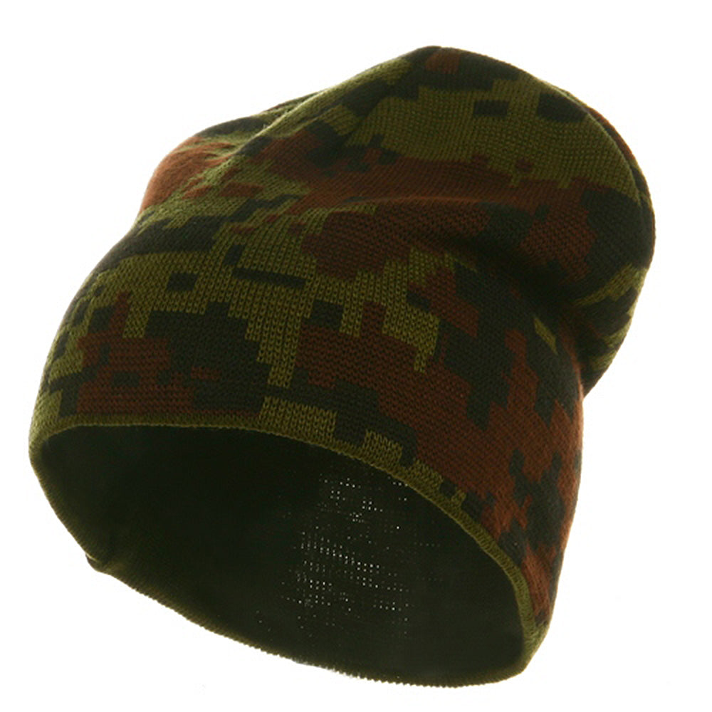 Digital Camo Beanie - Woodland OSFM