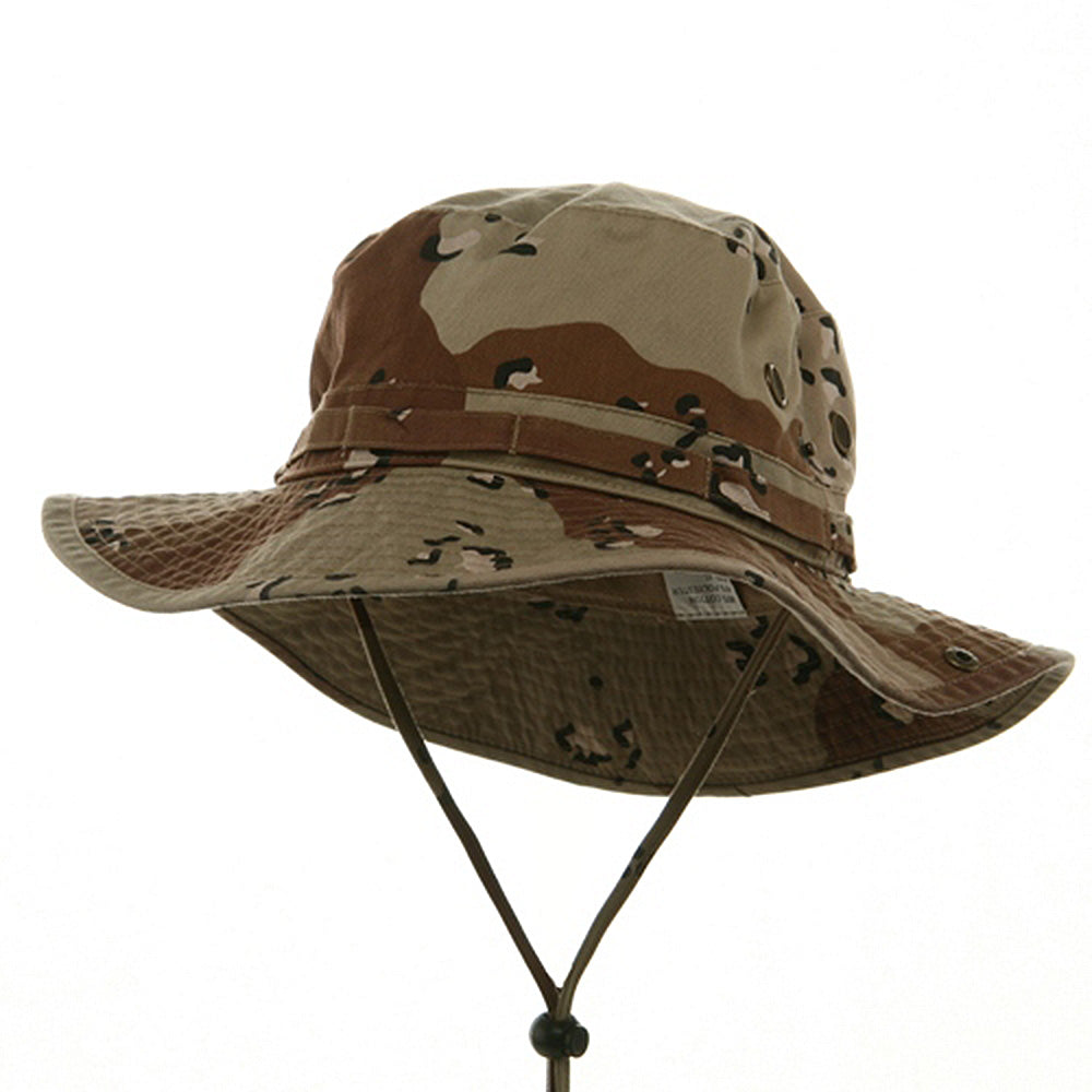 Big Size Washed Camo Hunting Hats - Desert XL-2XL