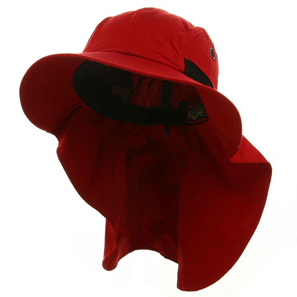 UV 45+ Extreme Condition Flap Hats - Red OSFM