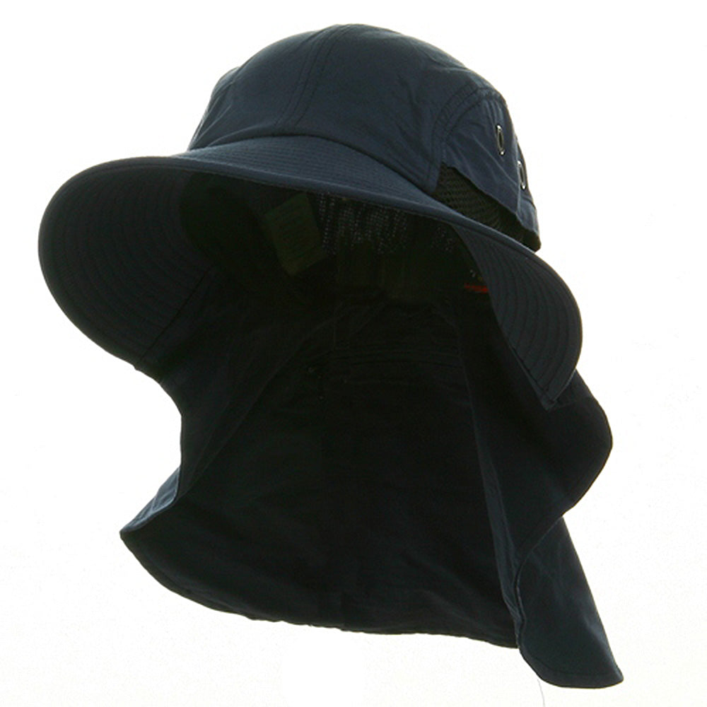 UV 45+ Extreme Condition Flap Hats - Navy OSFM