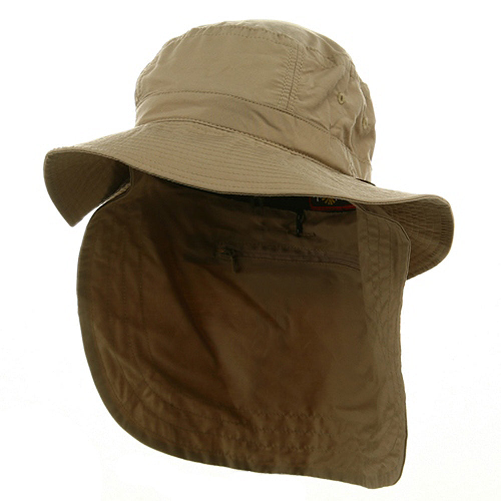 UV 45+ Extreme Vacationer Flap Hats - Khaki L