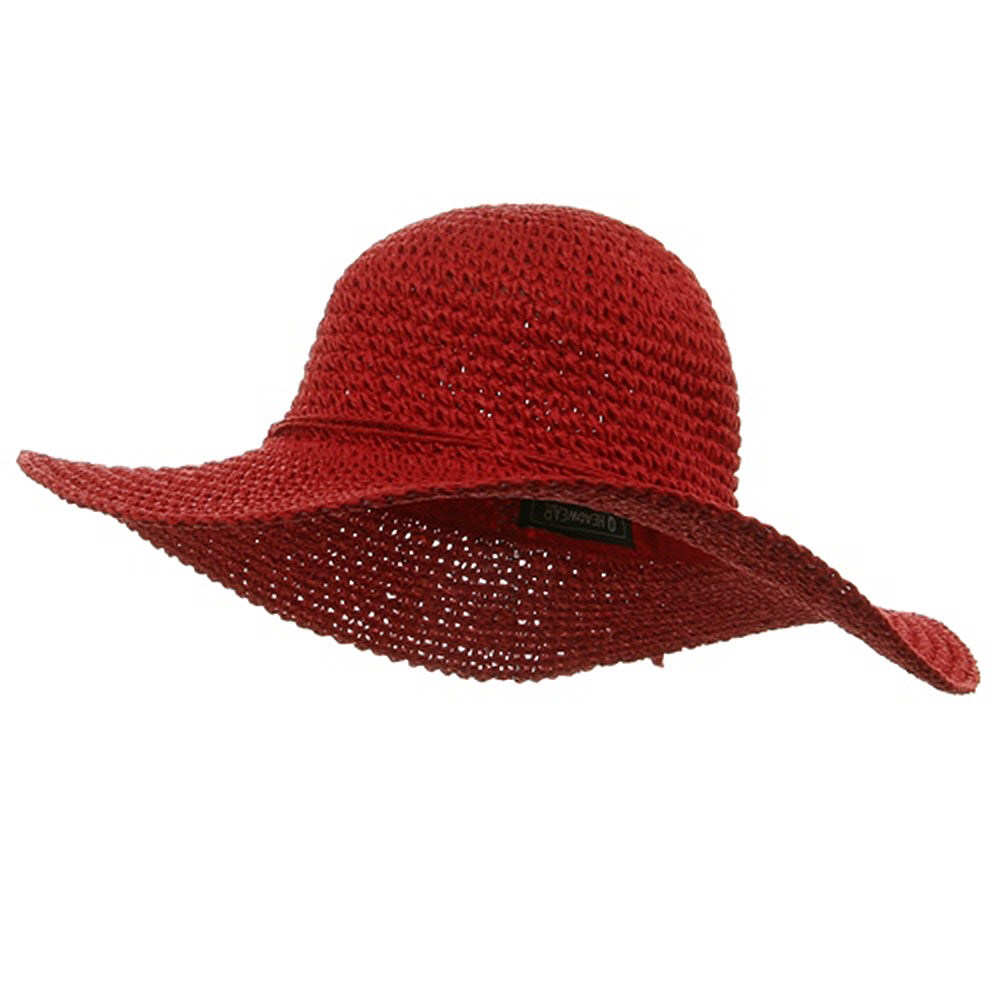 Ladies Hand Crocheted Hats - Red OSFM