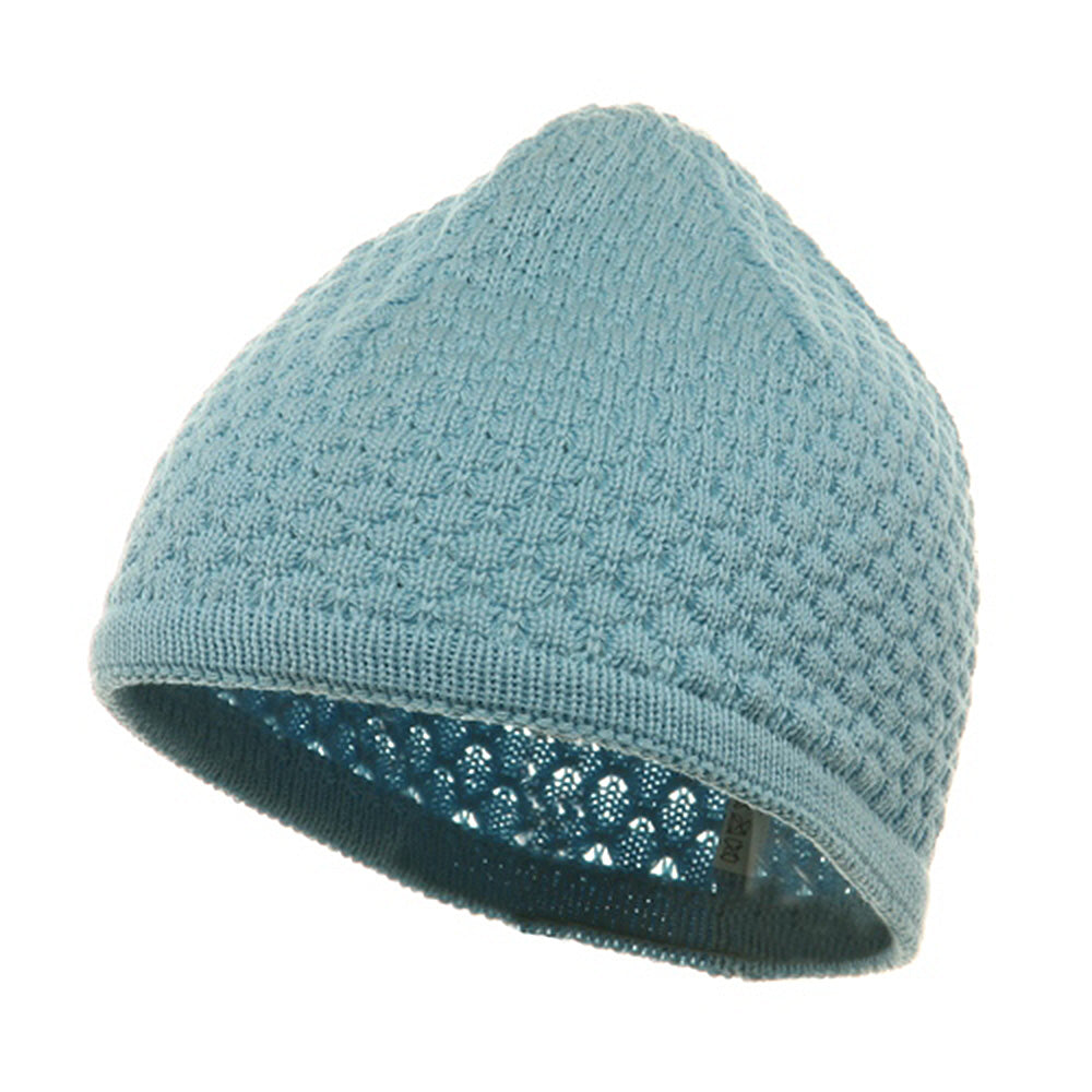 Hand Crocheted Beanie (03) - Sky OSFM