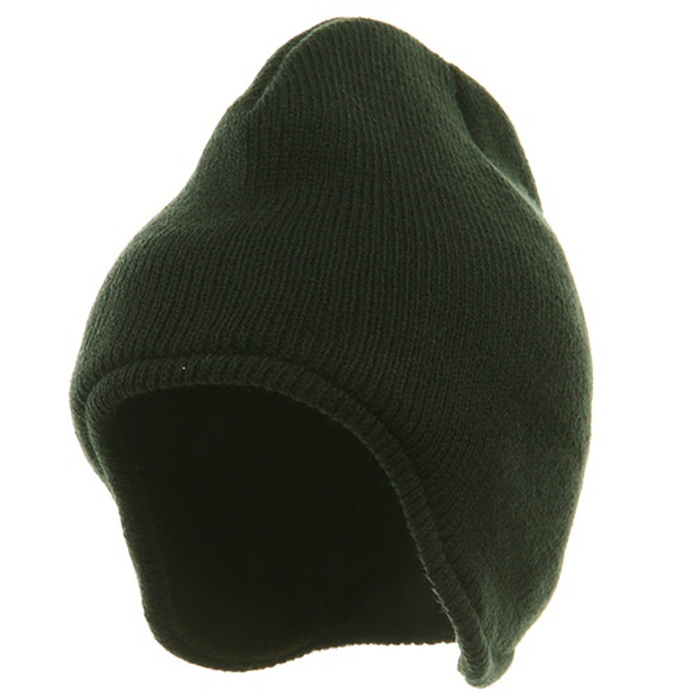 Acrylic Solid Knit Beanies - Forest OSFM
