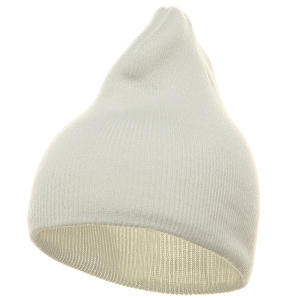 Short Beanie - White OSFM