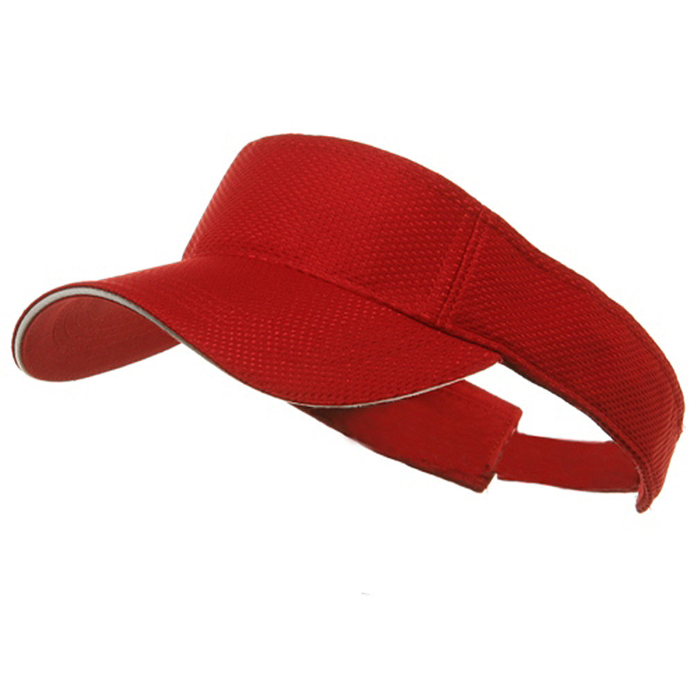 Athletic Mesh Visors - Red OSFM