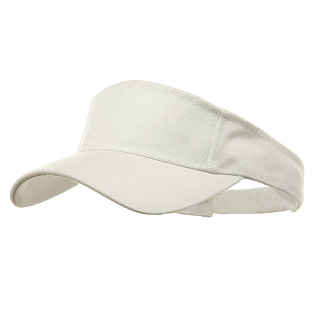 Brushed Sports Visor - White OSFM