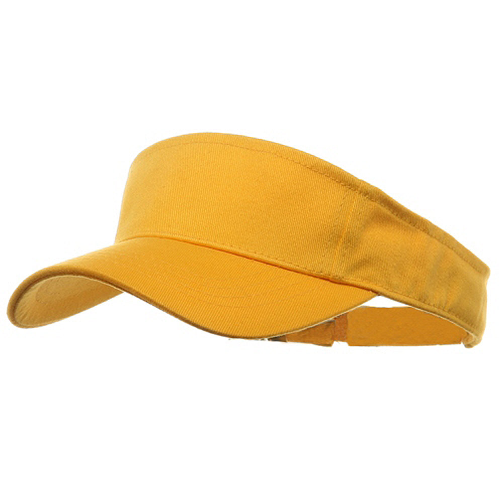 Brushed Sports Visor - Yellow OSFM