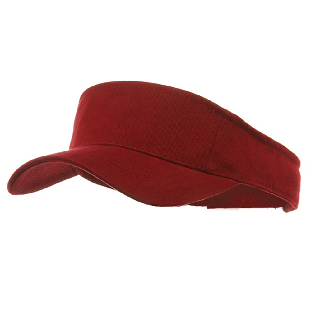 Brushed Sports Visor - Maroon OSFM