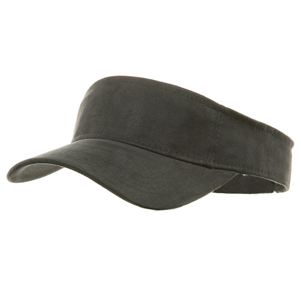 Brushed Sports Visor - Charcoal OSFM