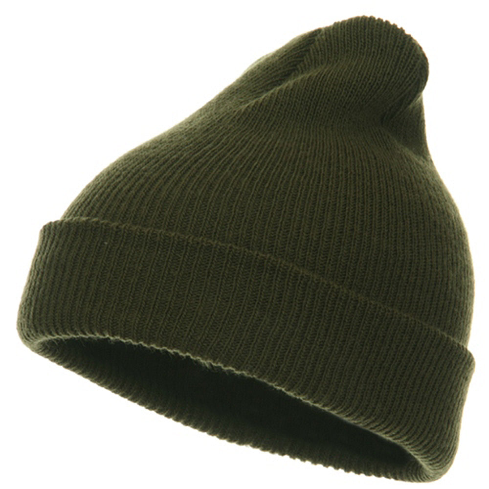 Toddler Knit Cuff Beanie - Olive OSFM