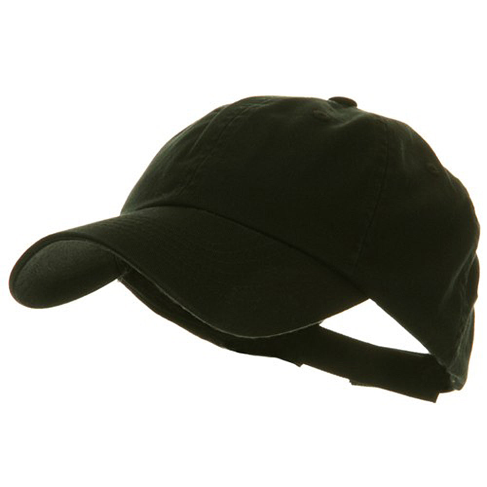 Low Profile Pet Spun Washed Cap - Black OSFM