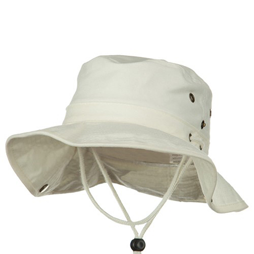 Youth Brushed Twill Aussi Bucket Hats - Beige XS