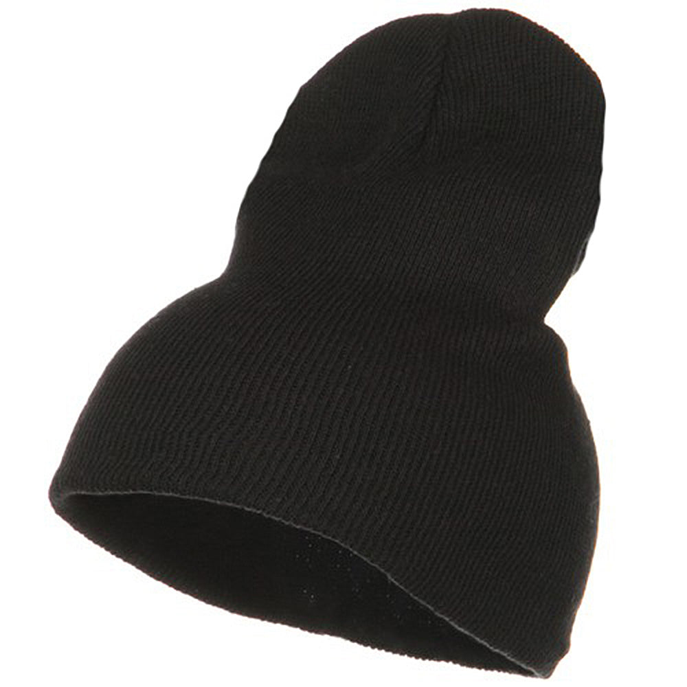 Stretch ECO Cotton Short Beanie - Black XL