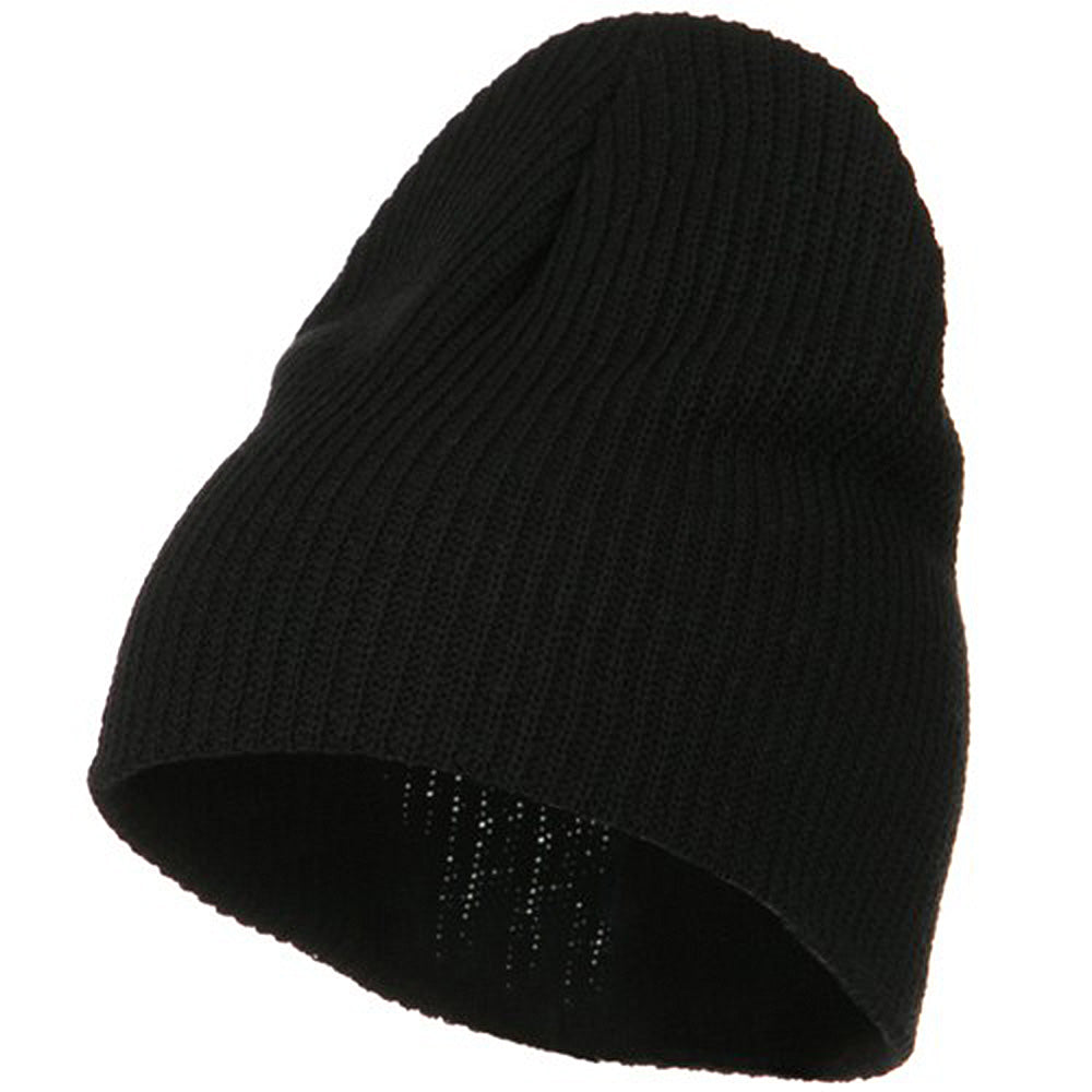 Eco Cotton Ribbed XL Classic Beanie - Black XL