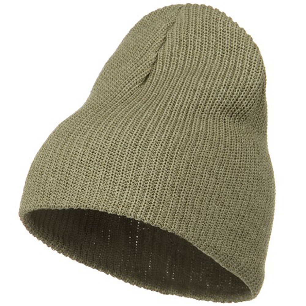 Eco Cotton Ribbed XL Classic Beanie - Khaki XL