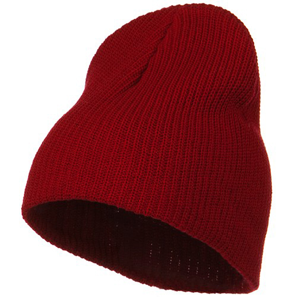 Eco Cotton Ribbed XL Classic Beanie - Red XL