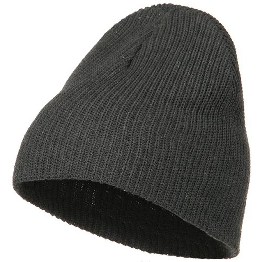 Eco Cotton Ribbed XL Classic Beanie - Charcoal XL