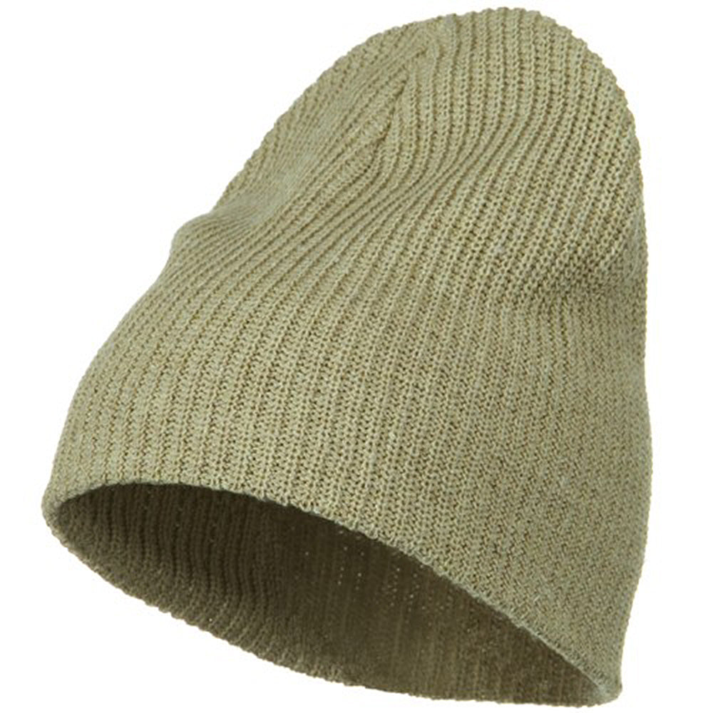 Eco Cotton Ribbed XL Classic Beanie - Beige XL