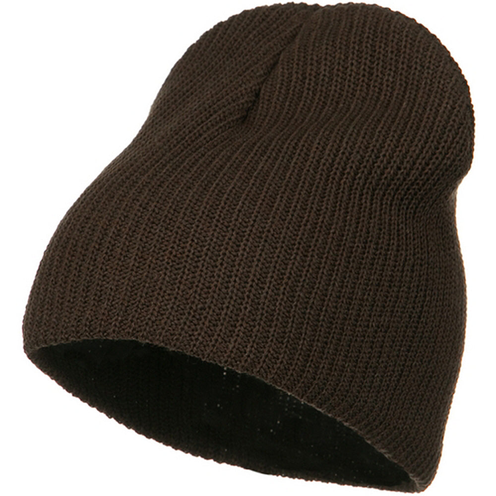 Eco Cotton Ribbed XL Classic Beanie - Brown XL