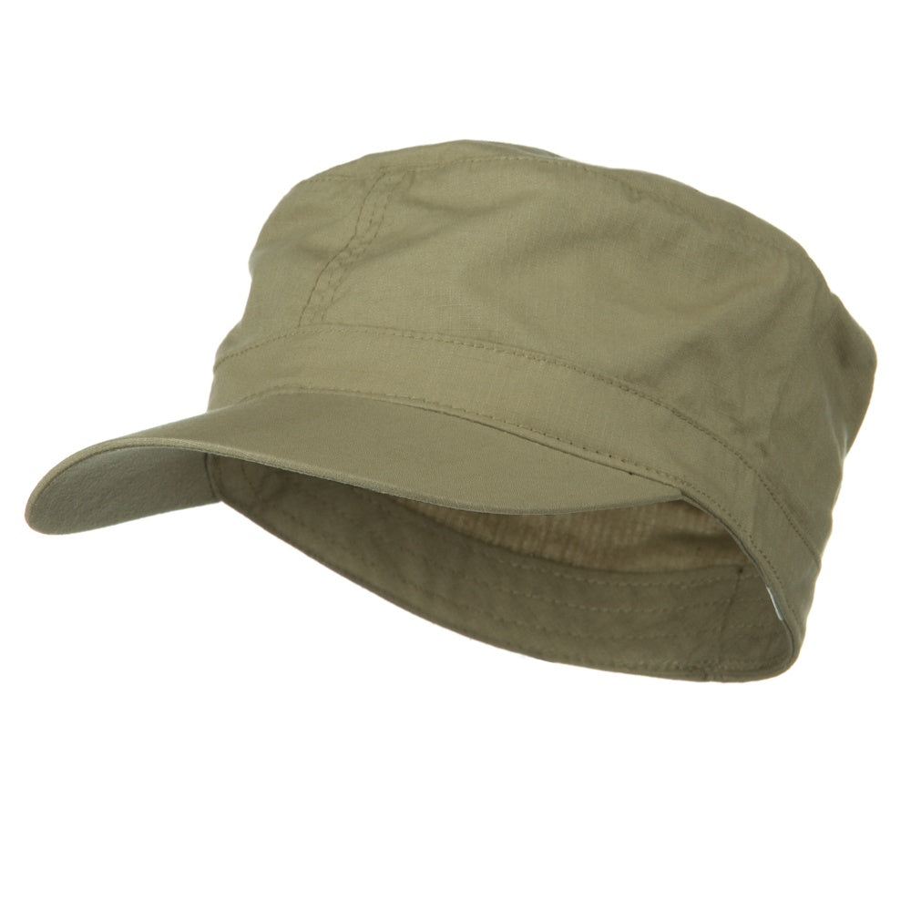 Big Size Fitted Cotton Ripstop Military Army Cap - Khaki 7