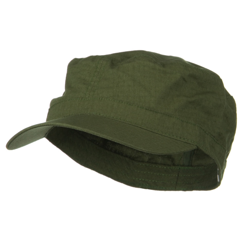 Big Size Fitted Cotton Ripstop Military Army Cap - Olive 38169