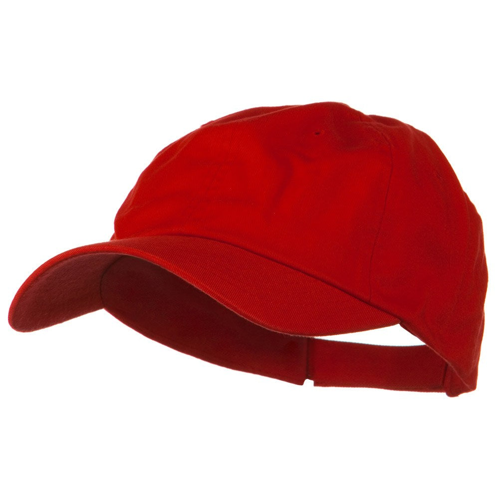 6 Panel Washed Polo Cap - Red OSFM