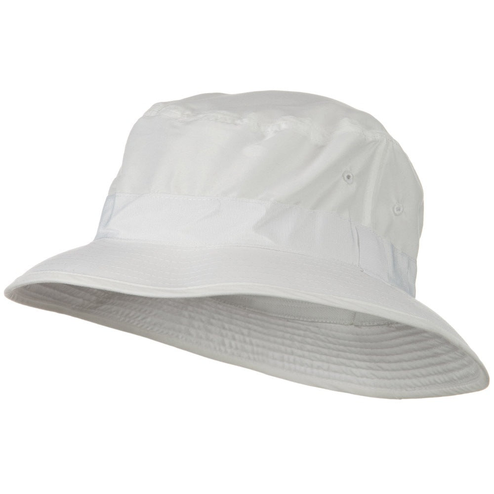 Water Repellent Microfiber Golfer Hat - White S-M